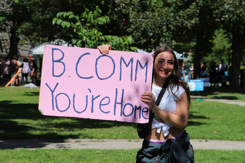 b comm you're sign
