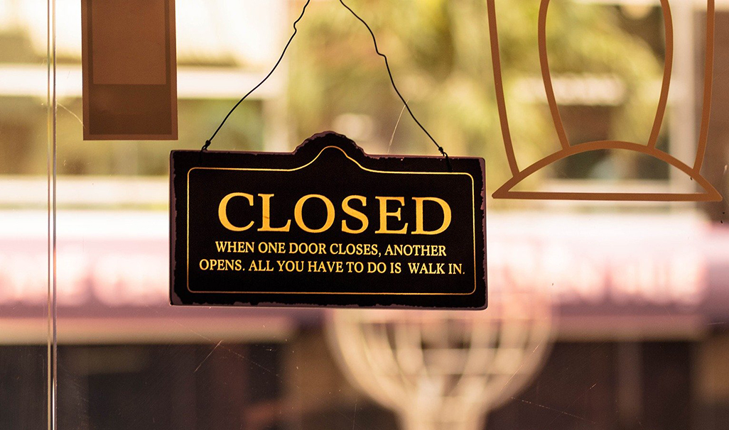 Business closed sign