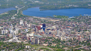 Aerial view of Hamilton Ontario