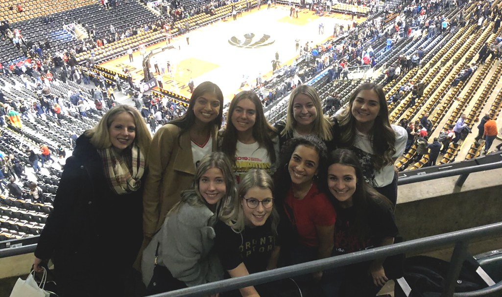 Sarah Rotella & Friends at Raptors Game