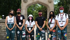 Group of students posing