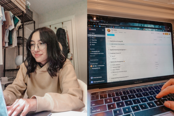 Photo depicting Narissa Horning working at a laptop