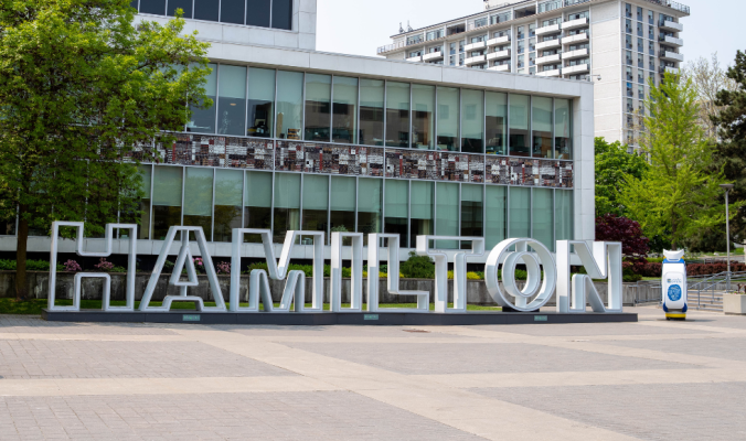 City of Hamilton sign outside of city hall