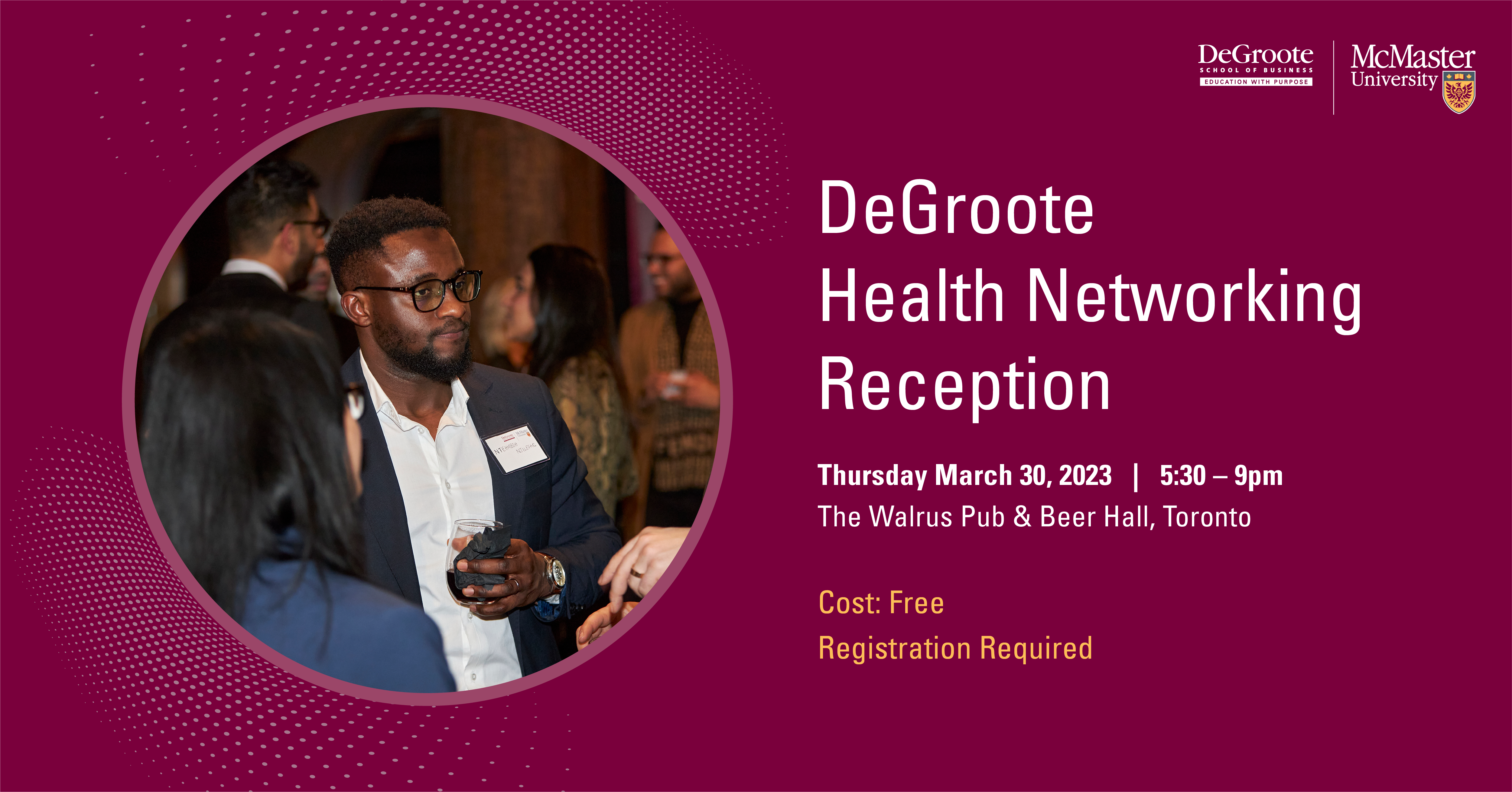 DeGroote Health Networking Reception