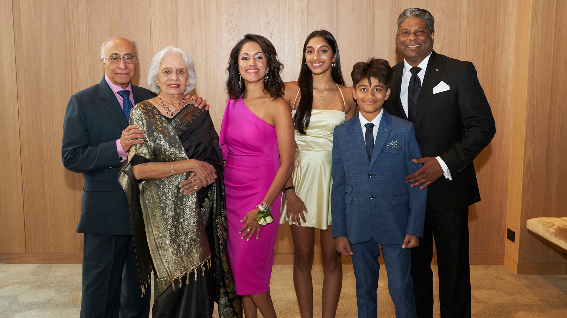 Award recipient with her family