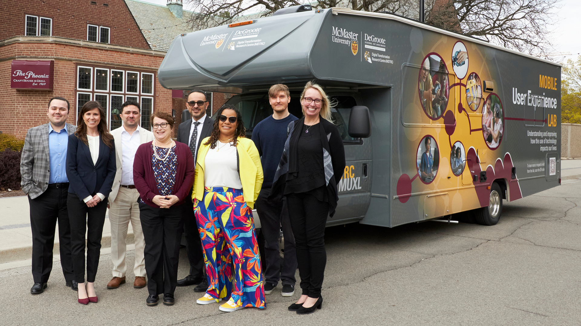 MDTRC team pose in front of the new mobile research lab