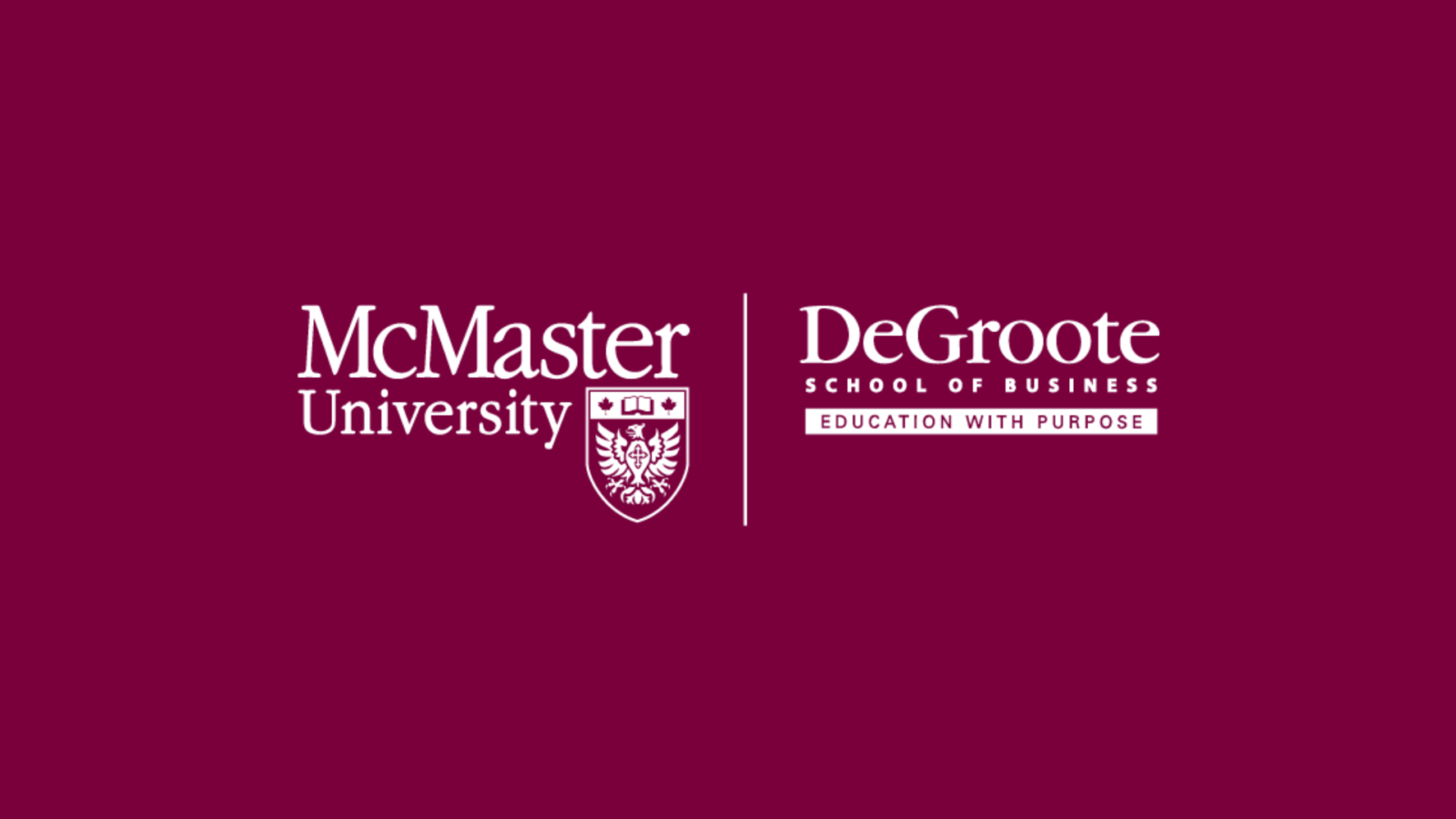 McMaster University logo on a Maroon background.