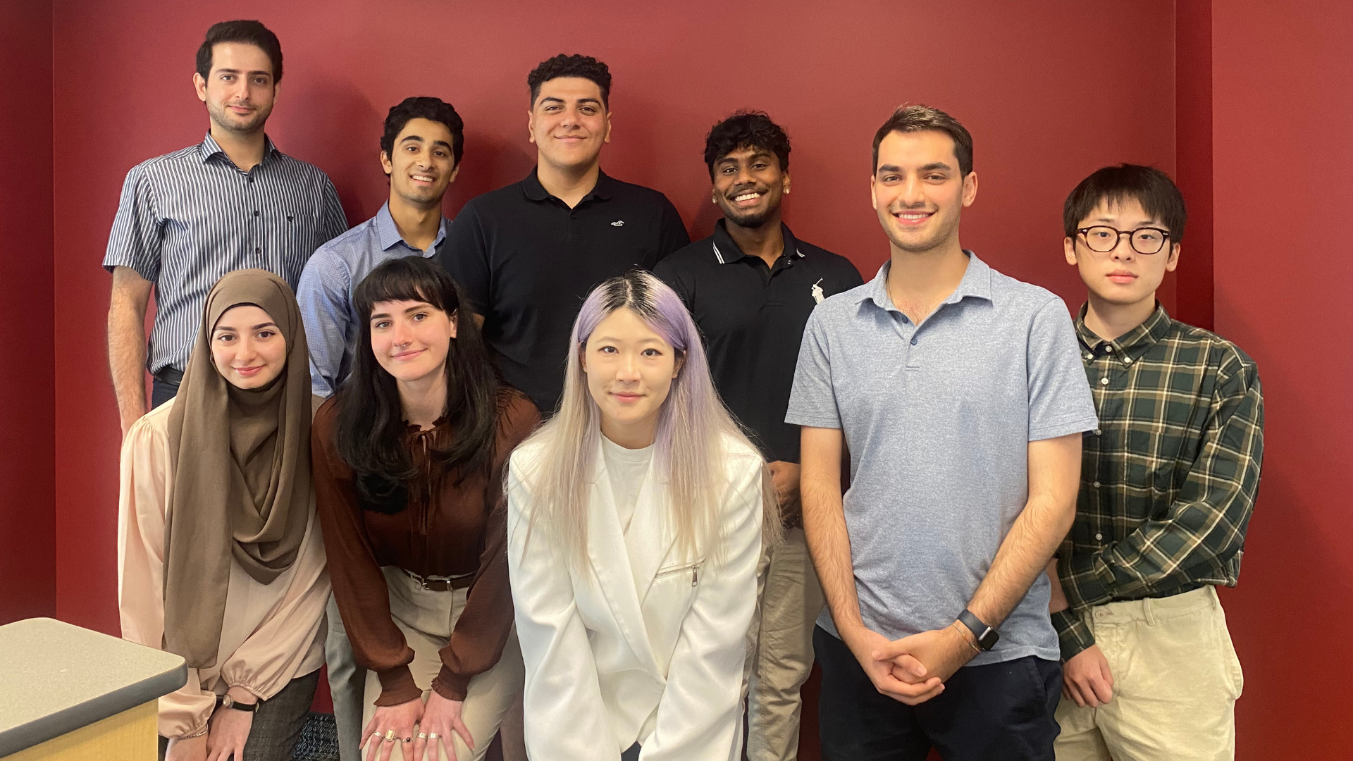 Undergrad research students pose together during the Undergraduate Research Day.