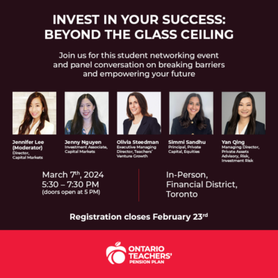 Event poster for Invest in Your Success: Beyond the Glass Ceiling