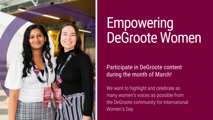 Empowering DeGroote Women Graphic