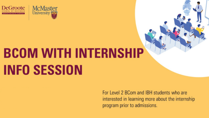 BCom with Internship Info Session poster