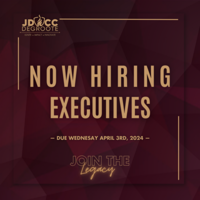 JDCC Now Hiring Executives poster