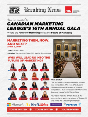 Canadian Marketing League annual gala poster