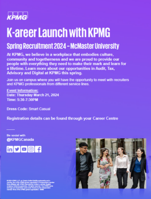 K-areer Launch with KPMG Poster