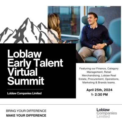 Loblaw Early Talent Virtual Summit event poster