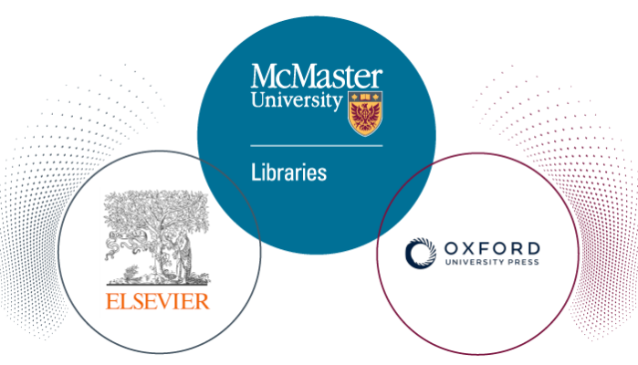 McMaster University, Elsevier, and Oxford University Press logos